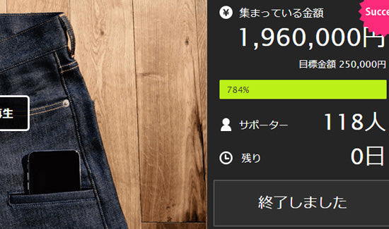 本気ジーンズのクラウドファンディング~結果報告~