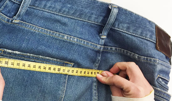 デニムのサイズの測り方