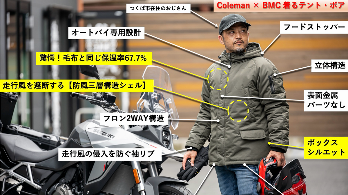 Coleman×BMC着るテント・ボア先行予約情報