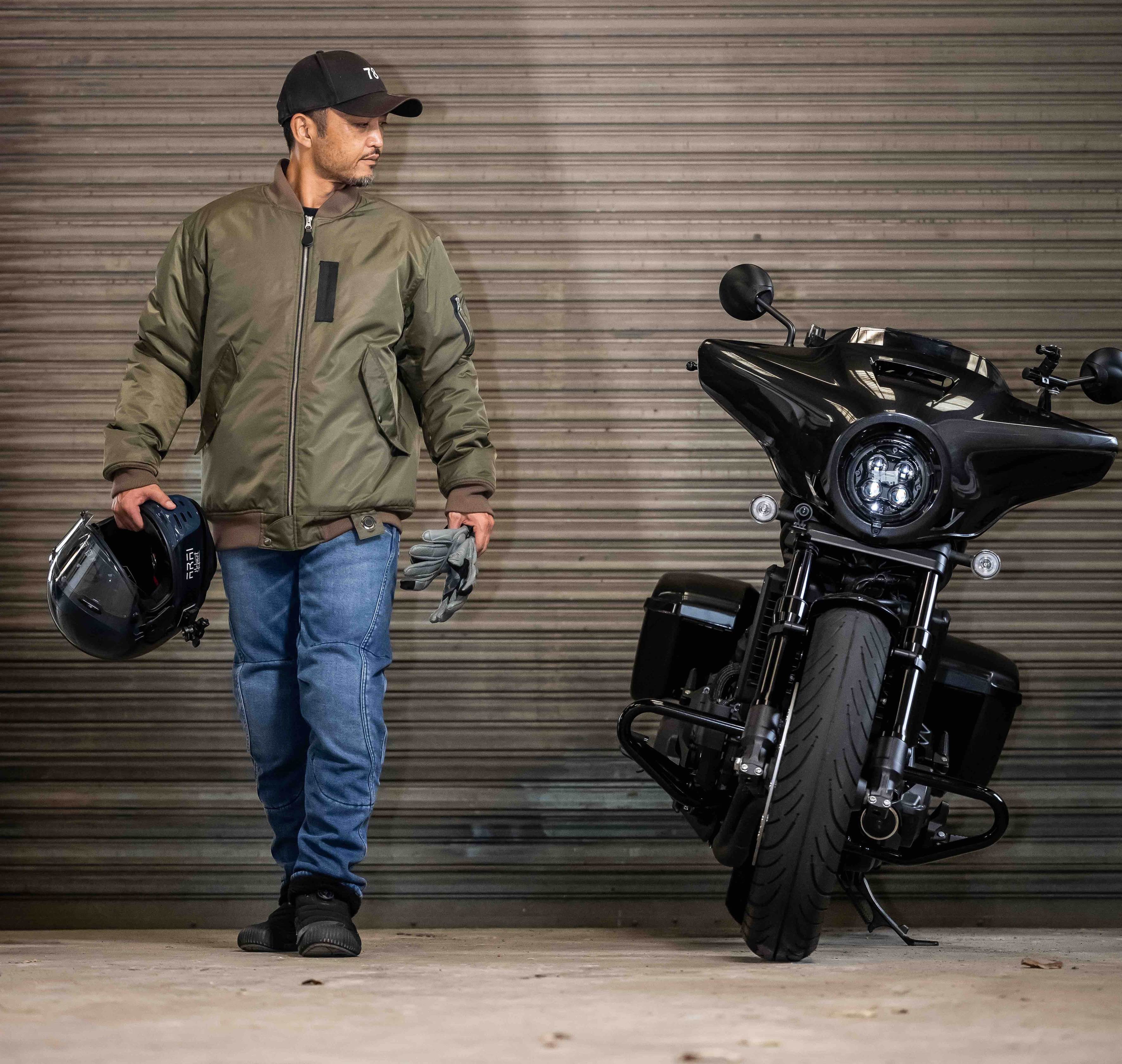 （第一期先行予約/10月13日まで）【着るコタツ】が冬のバイクライフを変える！「MAX+60℃」電熱シート搭載 ネオクラッシック防風電熱アウター【電熱MA-1】が遂に完成！