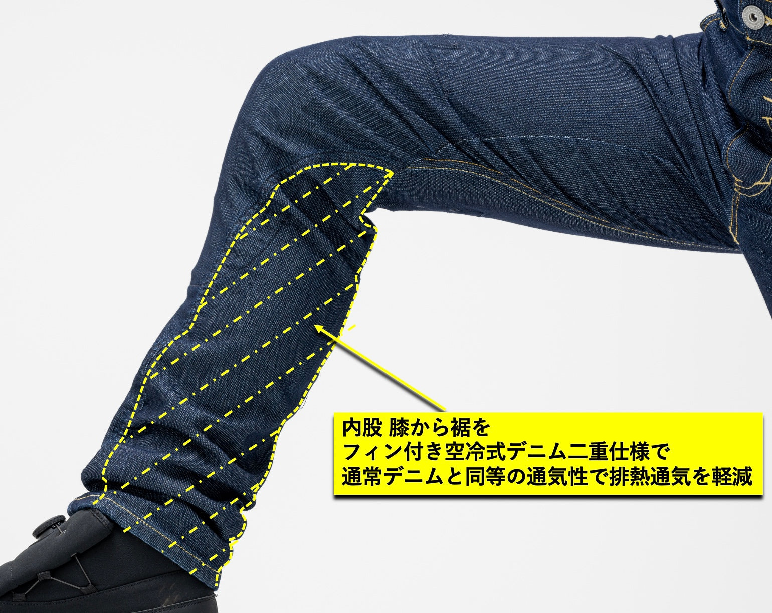 走行風を取り込む【空冷式ジーンズ】が「排熱対策」で大型モデルチェンジ（25年モデル）