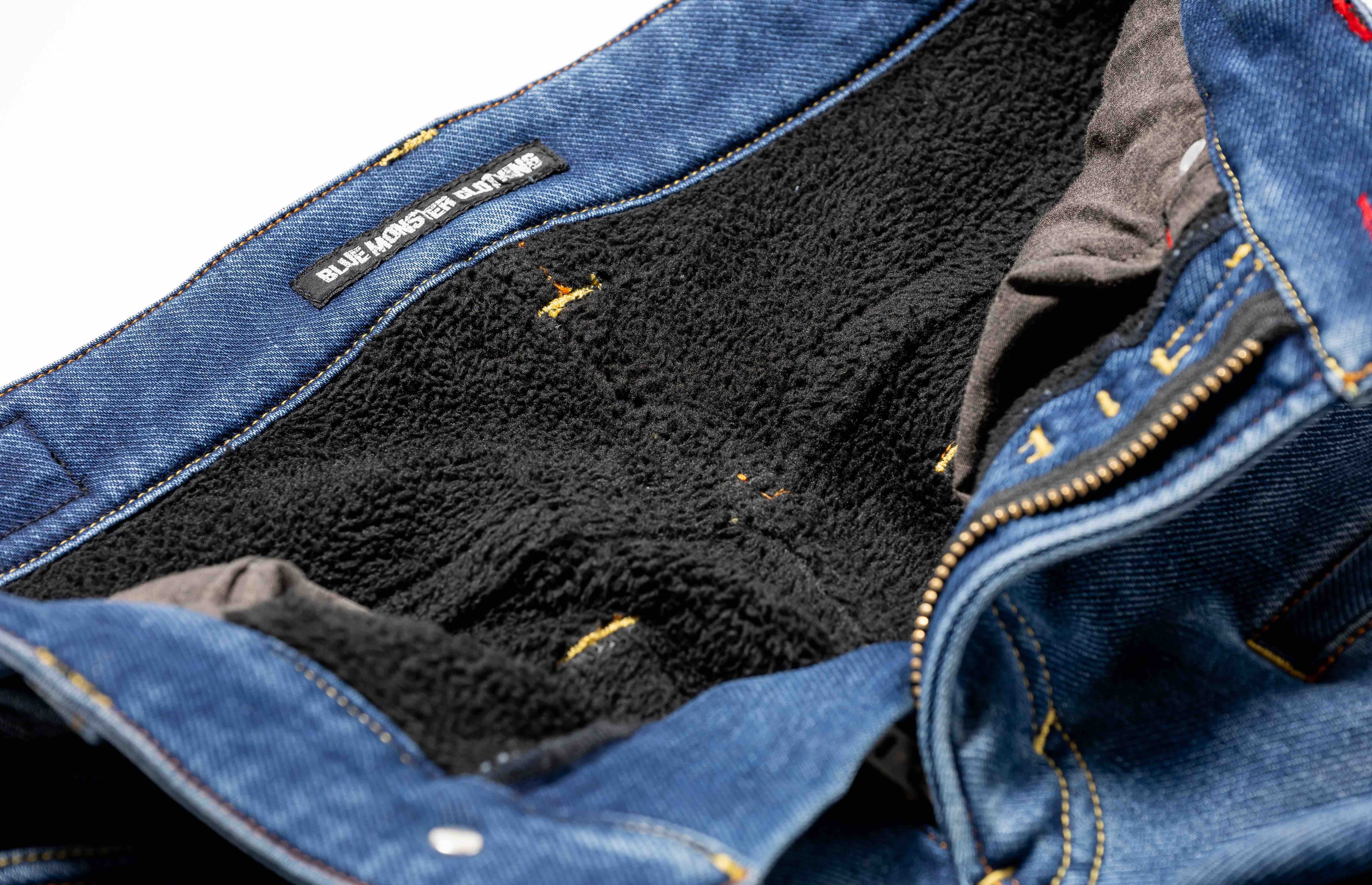 BMC ［BM-M1078WG ］膝用CEレベル1付属　ライディングジーンズ 穿く毛布（保温率67.7%） 防風ジーンズ・ボア | BLUE MONSTER