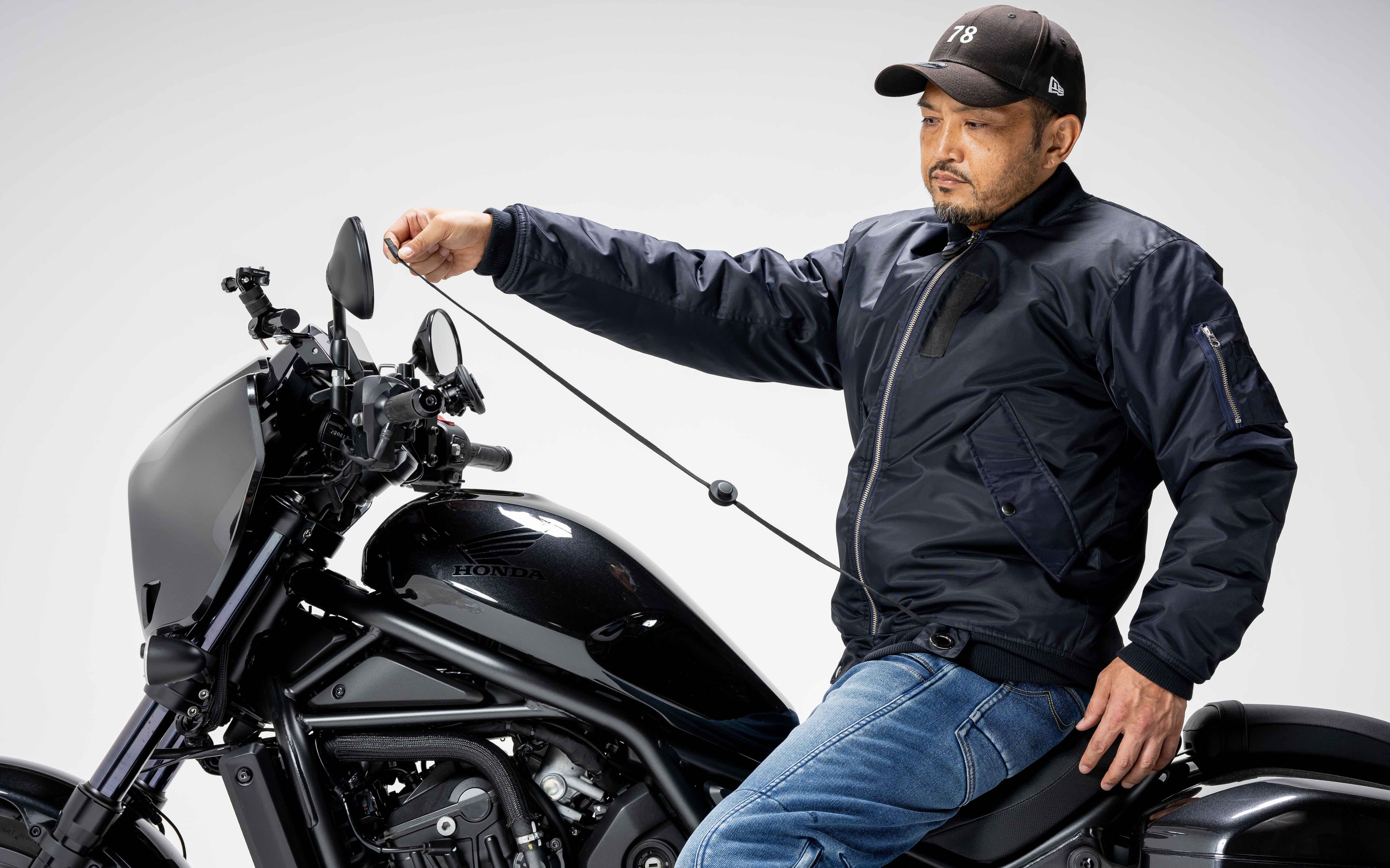 （第一期先行予約/10月13日まで）【着るコタツ】が冬のバイクライフを変える！「MAX+60℃」電熱シート搭載 ネオクラッシック防風電熱アウター【電熱MA-1】が遂に完成！