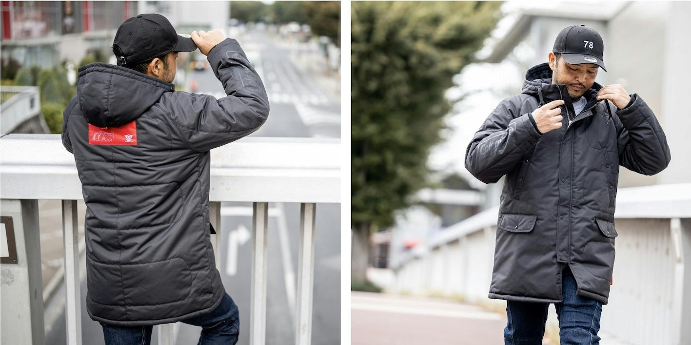 Colemanコラボ【着るテント】防風防寒バイク用アウターが完成！