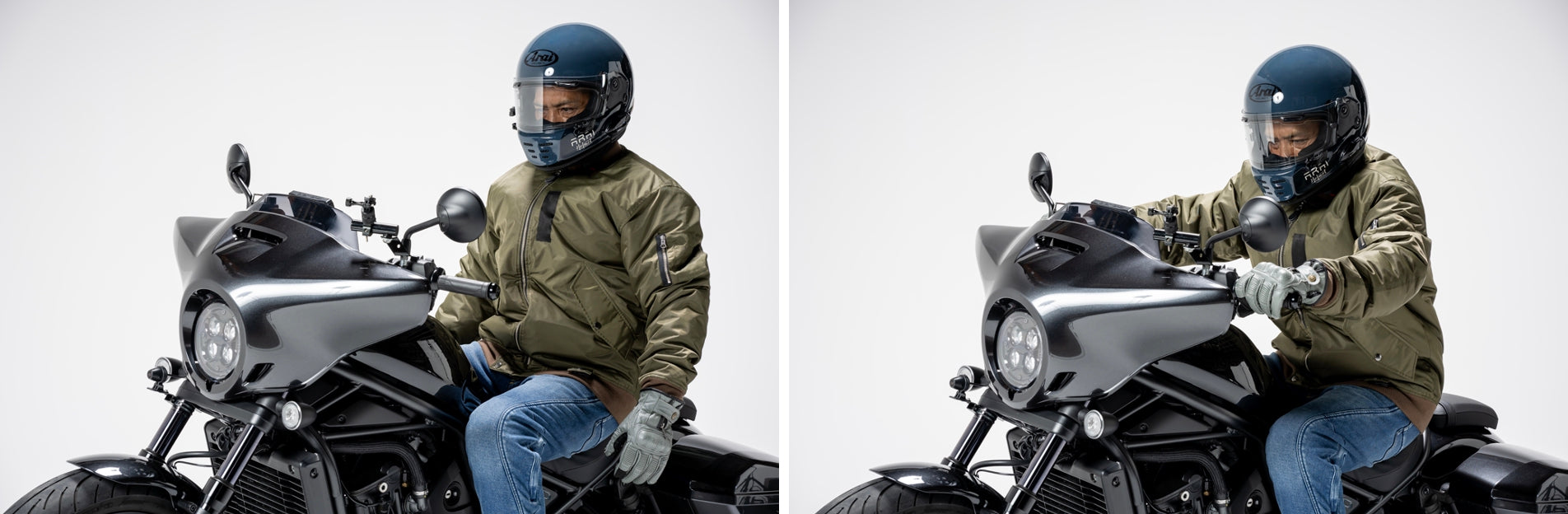 （第一期先行予約/10月13日まで）【着るコタツ】が冬のバイクライフを変える！「MAX+60℃」電熱シート搭載 ネオクラッシック防風電熱アウター【電熱MA-1】が遂に完成！