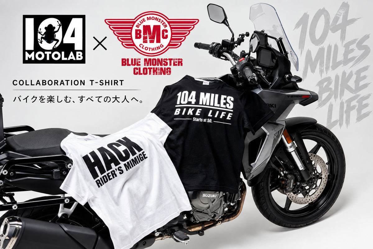 （EC限定アイテム）人気バイクYouTuber「モトラボ104」× BMC コラボT-Shirts 第一弾