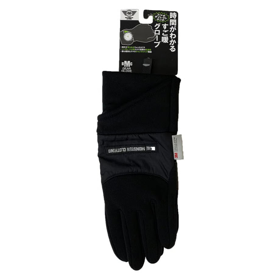 【時計が見れる】「3M発熱」「生スマホタッチ」BMCスマートグローブ（手袋） / URBAN 3M WARM GEAR GLOVE BLACK with THINSULATE / WG3M78