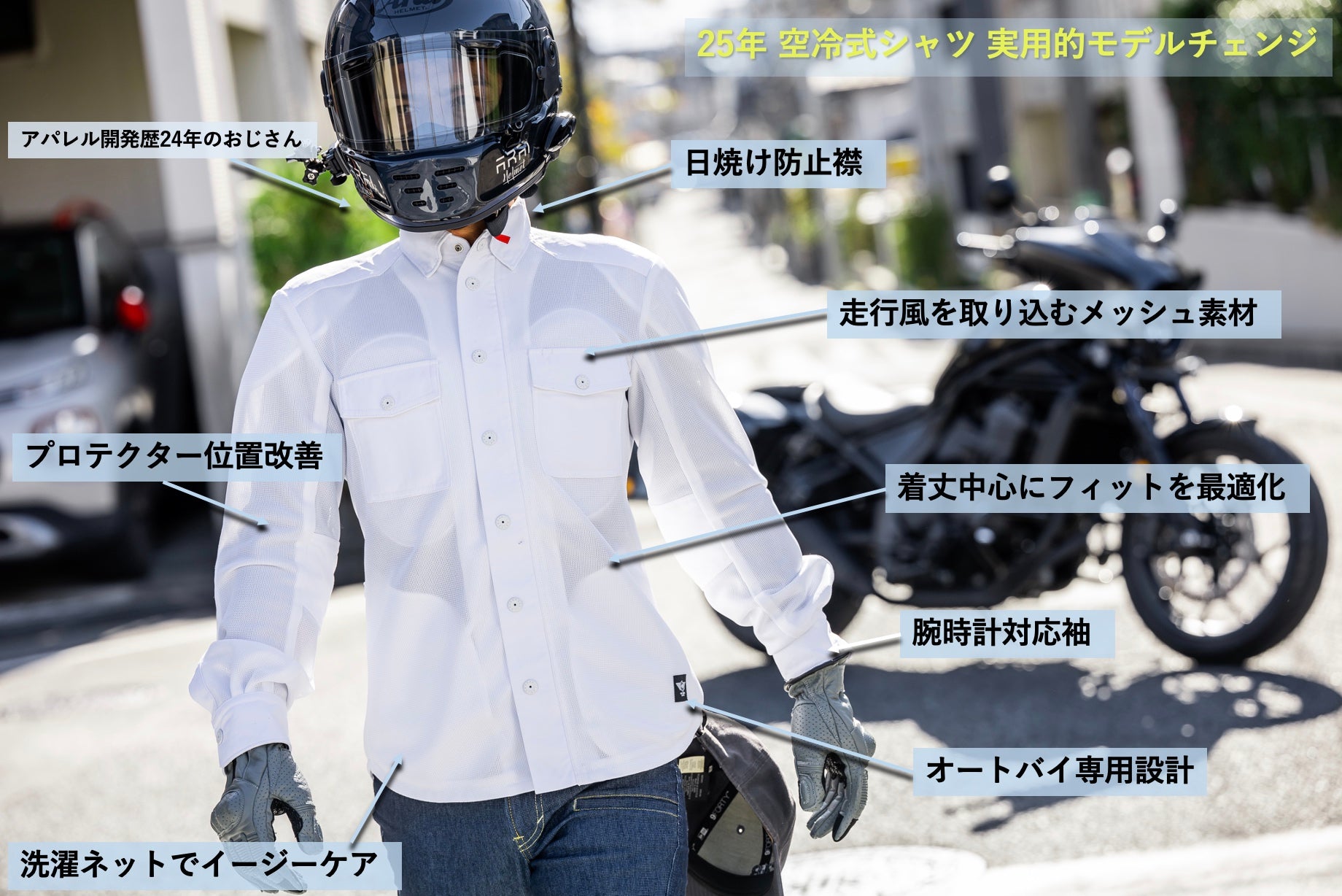 BLUE MONSTER CLOTHING 空冷式シャツ サイズS 空冷式シャツ 2025年モデル | BLUE MONSTER CLOTHING – BLUE