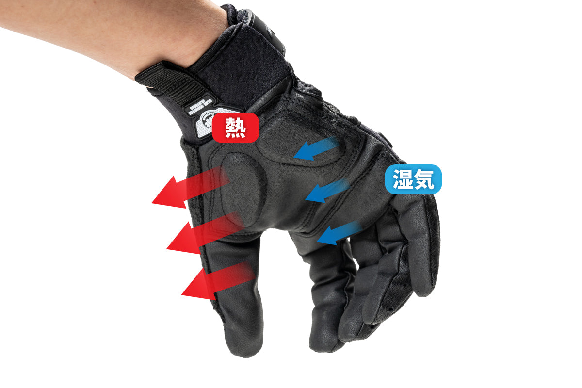 （第2期先行予約：4月30日まで）圧倒的進化『エアインテーク化』で毎秒250cc走行風を取り込む【空冷式グローブ】ライダーを「暑さ」と「蒸れ」から解放する！