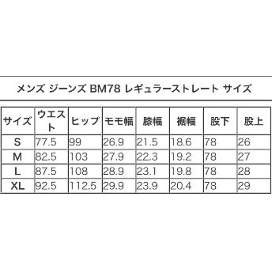 （日本製デニム）王道ジーンズ レギュラーフィット ルーズフィット / BMC  BM68 LOOSE & BM78 REGULAR  / BM68 & BM78