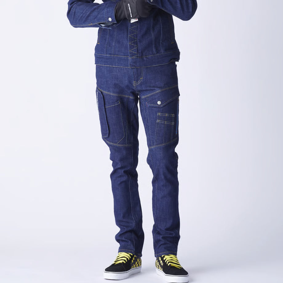 最新作業服 ストレッチデニム カーゴパンツ タイトフィット/ BMC EAST URBAN CARGO TIGHT TAPERED RINSE & MID USED / C1008W