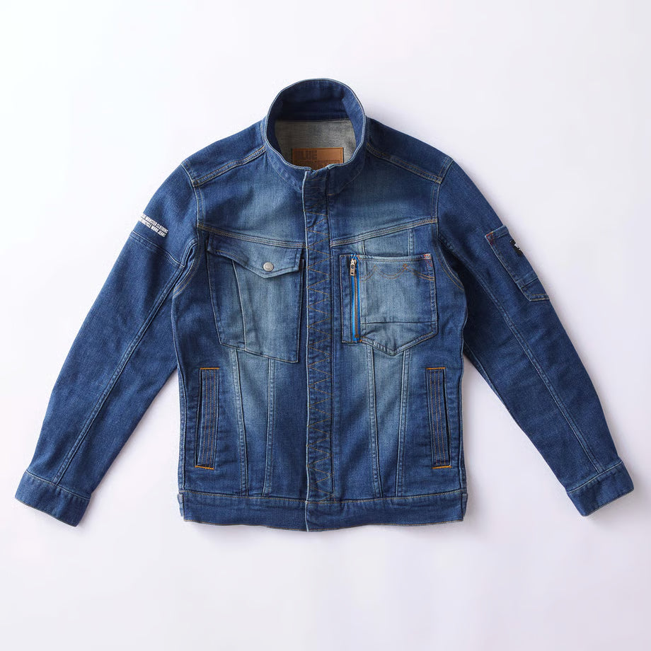 最新作業服 ストレッチデニム ジャケット レギュラーフィット/ BMC EAST URBAN the 3rd JACKET RINSE & MID USED / U1003W