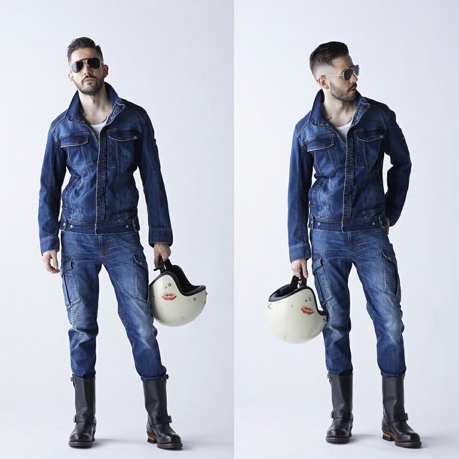 （立体構造）作業服 ストレッチデニム ライダージャケット レギュラーフィット/ BMC GT78-XX JACKET INDIGO DARK / U03GT