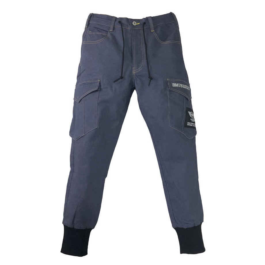 （色落ちしない＆脅威のストレッチ）大容量カーゴジョガーパンツ/ BMC MILITARY CARGO JOGGER BLUE&BLACK / JC78W-22A00,22A01