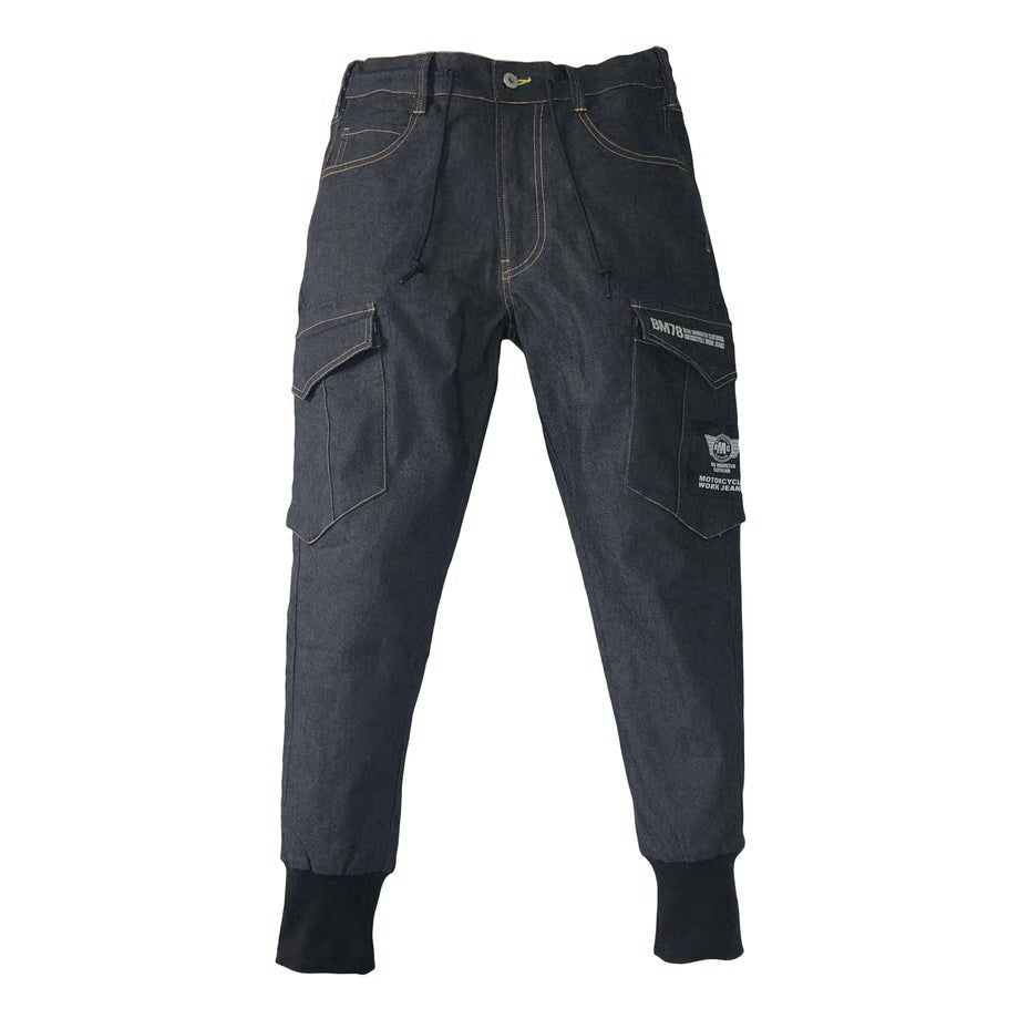 （色落ちしない＆脅威のストレッチ）大容量カーゴジョガーパンツ/ BMC MILITARY CARGO JOGGER BLUE&BLACK / JC78W-22A00,22A01