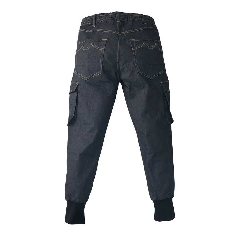 （色落ちしない＆脅威のストレッチ）大容量カーゴジョガーパンツ/ BMC MILITARY CARGO JOGGER BLUE&BLACK / JC78W-22A00,22A01