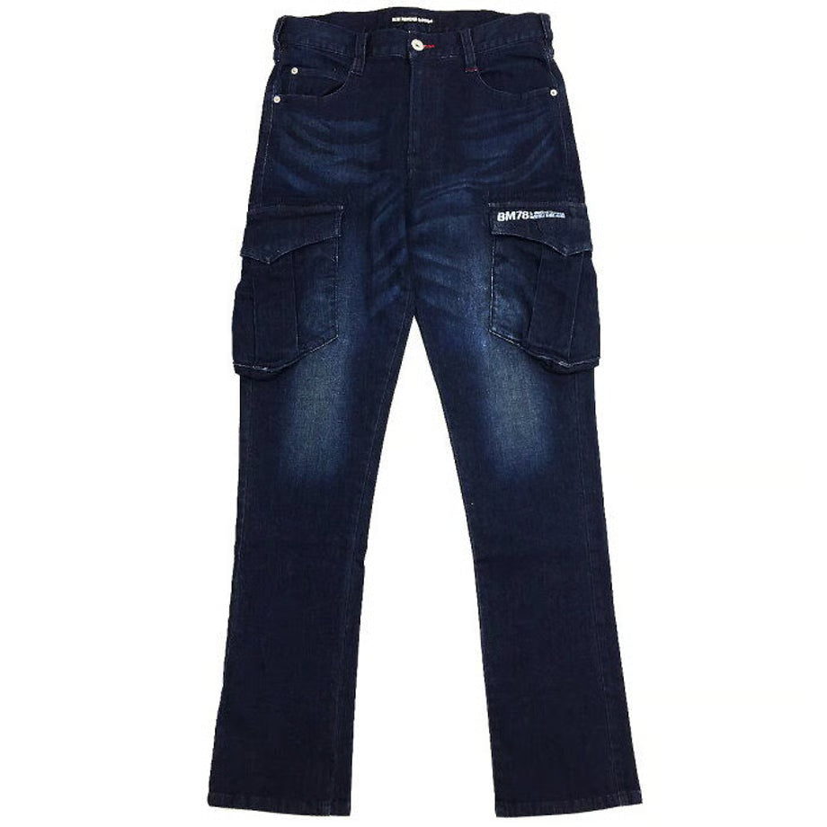 作業服 ストレッチデニム カーゴパンツ レギュラーフィット/ BMC MILITARY CARGO PANTS DARK & LIGHT / C78W