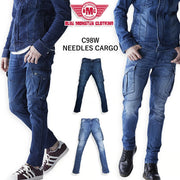 作業服 ストレッチデニム カーゴパンツ ナローフィット/ BMC NEEDLES SLIM CARGO PANTS DARK&LIGHT / C98W