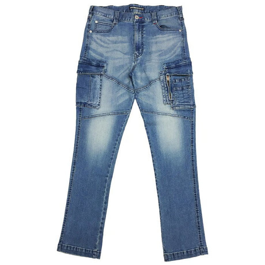 作業服 ストレッチデニム カーゴパンツ タイトフィット/ BMC URBAN CARGO PANTS DARK & LIGHT / C88W