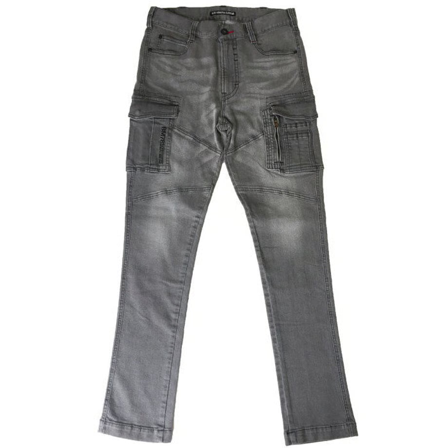 作業服 ストレッチデニム カーゴパンツ タイトフィット/ BMC URBAN CARGO REBEL BLACK & MIDNIGHT / C88W