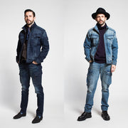 作業服 ストレッチデニム ジャケット レギュラーフィット/ BMC URBAN the 3rd JACKET DARK & LIGHT / U03W