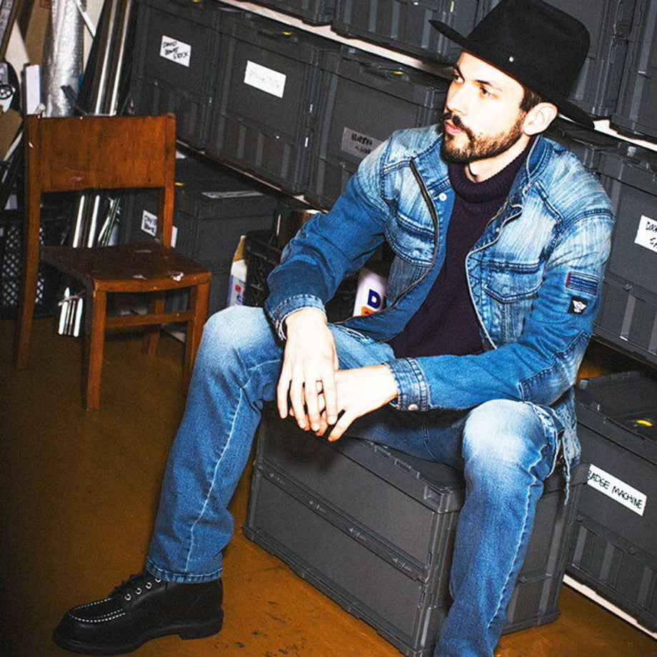 作業服 ストレッチデニム ジャケット レギュラーフィット/ BMC URBAN the 3rd JACKET DARK & LIGHT / U03W