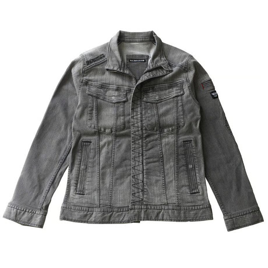 作業服 ストレッチデニム ジャケット レギュラーフィット/ BMC URBAN the 3rd JACKET REBEL BLACK & MIDNIGHT / U03W