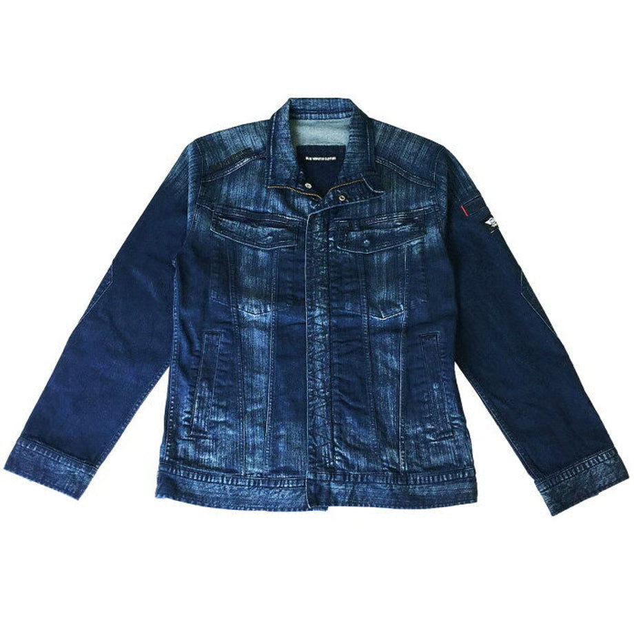 作業服 ストレッチデニム ジャケット レギュラーフィット/ BMC URBAN the 3rd JACKET REBEL BLACK & MIDNIGHT / U03W