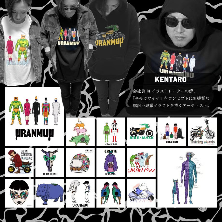 BM×KENTARO URBAN T-SHIRTS UBU / T03KENTARO-23A01 UBU BLACK