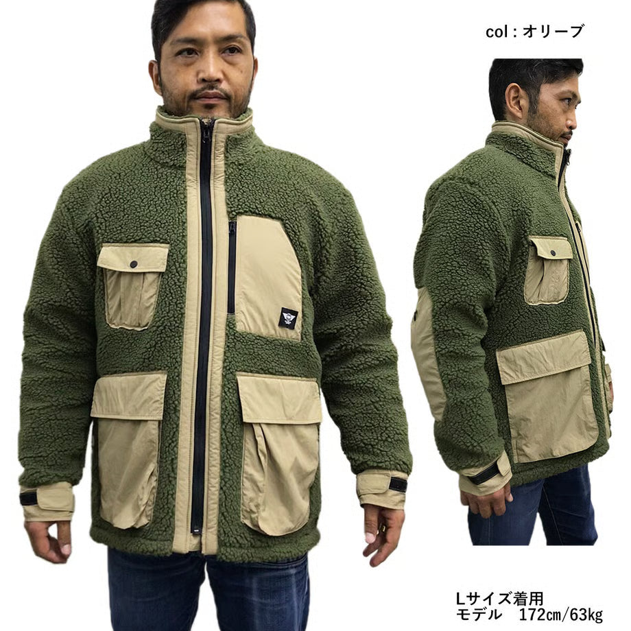 【バイク雑誌掲載】ライ【暖】ジャケット：風を遮る！保温力抜群！脱着インナー暖ベスト付き【もこもこライダージャケット】 / JM03SF-22A002 , 22A021